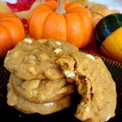 Macadamia Nut White Chip Pumpkin Cookies