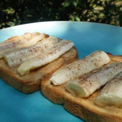 Grilled Banana, Peanut Butter and Honey on Toast (Diabetic)