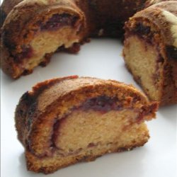 Peanut Butter Jelly Swirl Bundt Cake