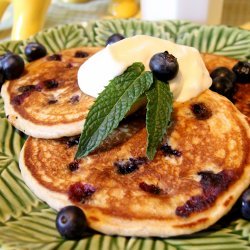 Blueberry-Sour Cream Pancakes