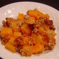 Baked Butternut Squash and Parmesan Cheese Gratin