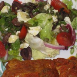 Mediterranean Salad With Lemon Caper Vinaigrette