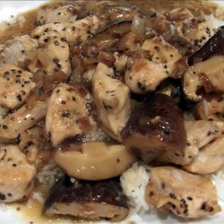 Peppered Chicken With Lemon-mushroom-wine Sauce