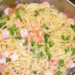 Shrimp Linguine With Basil-Garlic Butter