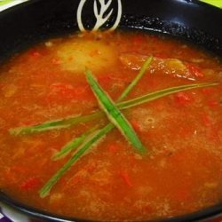 Roasted Tomato, Pepper, and Red Onion Soup