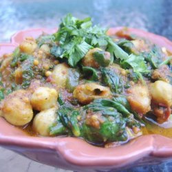 Just Right Spinach & Chickpea Curry (Vegan) - Chole Palak