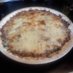 Spinach Beef Spaghetti Pie