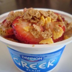 Greek Yogurt With Honey, Fruit and Granola