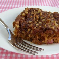 Rhubarb Sour Cream Coffee Cake