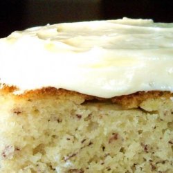 Banana Cake With Homemade Pudding Icing