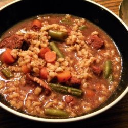 Crock Pot Beef Barley Soup