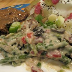 Green Beans in Cheesy Bacon Sauce (Crock Pot)