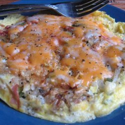 Cheesy Egg Potato and Ham Frittata Brunch Casserole