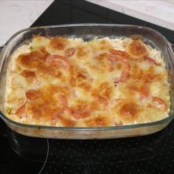 Potato, Onion & Tomato Bake