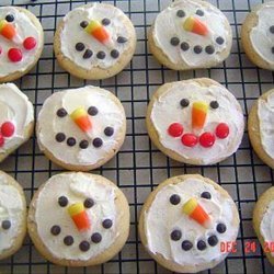 Snowman Sugar Cookies With Frosting