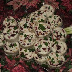 Feta, Craisin and Walnut Pinwheels