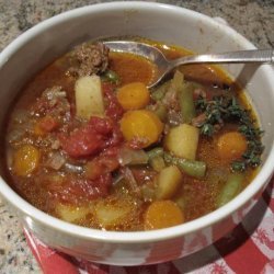 Burger Vegetable Soup(Crock Pot)