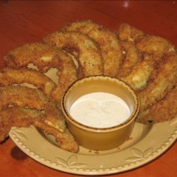 Deep Fried Zucchini With Creamy Garlic Dip