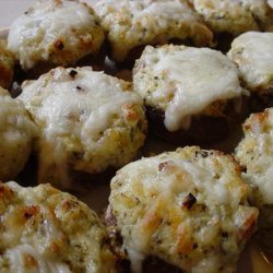 Cheese and Pesto-Stuffed Mushrooms