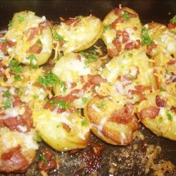 Roasted Potatoes With Bacon, Cheese, and Parsley